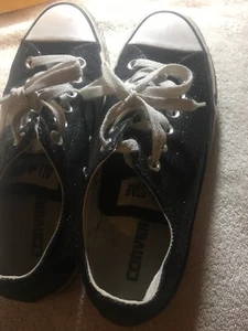 Converse All Star Damen 7 Black Sparkle, super Zustand, leichte Spuren auf Gummi - Bild 1 von 10