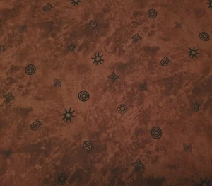 Plains of Africa BTY Giordano Studio Spectrix Black Symbols Tonal Brown - Picture 1 of 3