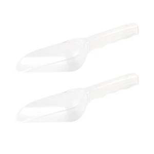 Plastic Ice Scoop 10.2" Utility Shovel for Kitchens Chilled Drink Bar 2pcs Clear - Picture 1 of 7