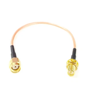 2X WiFi Antenna EXTENSION Cable/Lead Wireless RP SMA male to female 50cm NEW HOT - Picture 1 of 5