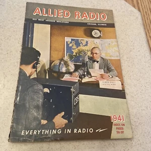 VINTAGE ALLIED RADIO CATALOG 1941 ELECTRONICS RECORD PLAYERS GAGES TUBES - Picture 1 of 24
