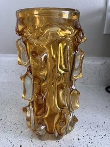 Vintage 90's Art Glass Amber perfect condition - Picture 1 of 4