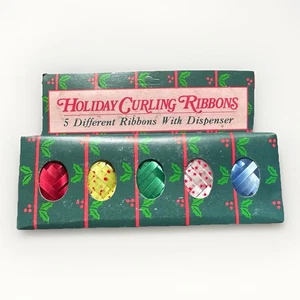 Juego de cintas rizadoras vintage navideñas  - Imagen 1 de 2