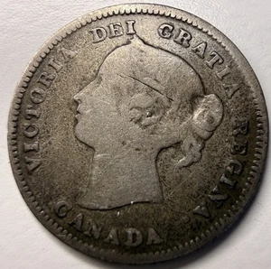 1886 Canada Silver 5 Cents - R25 - Picture 1 of 2