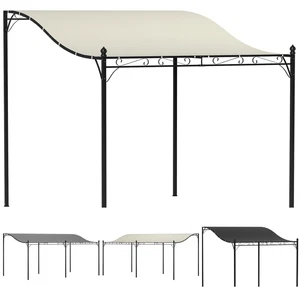 Anbaupavillon Pergola mit Dach, Wasserabweisend Pavillon Vordach, freistehend - Bild 1 von 25