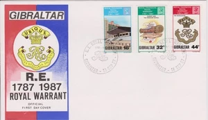 GB - GIBRALTAR 1987 Bicentenary of the Royal Engineers SG 582-584 FDC MILITARY - Picture 1 of 1