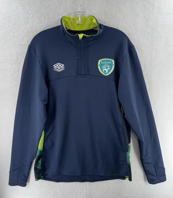Umbro Pro Training Ireland Pullover Cuarto Cremallera Sudadera Azul Fútbol Talla L Raro Foto 1 de 4