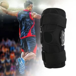 Hinged Knee Brace Support Painief Knee Joint Pads With Strap Brace SC - Picture 1 of 12