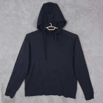 Rag And Bone Hoodie Mens Size XL Navy Preppy Lightweight Textured Thin Cotton - Image 1 of 4