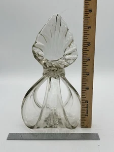 Vintage Calla Lily Clear Glass Vase with Open Bottom - Picture 1 of 8