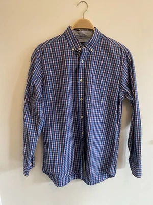 Tommy Hilfiger Men's Blue Red Plaid Button Up Shirt Small Classic Cut Cotton - Image 1 of 4