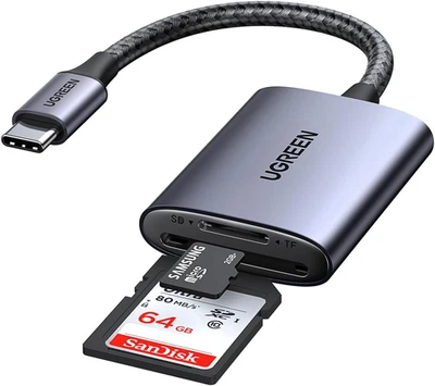 USB C 170MB/S Kartenleser SD Micro SD Card Reader Typ C Kartenlesegerät USB C Ca - Bild 1 von 4