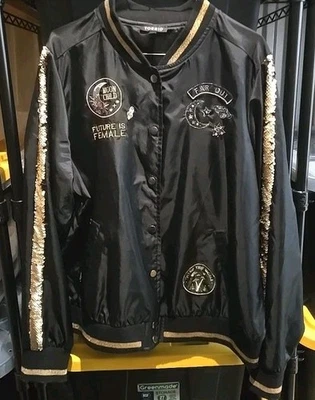 Профессиональная женская куртка Torrid размер 2 передние защелки блестящие нашивки с блестками - Изображение 1 из 4