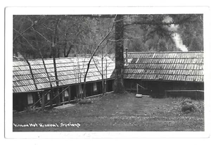 Postal de Oakridge, OR Eugene, Oregon 1941 RPPC, Kitson Hot Mineral Springs - Imagen 1 de 2