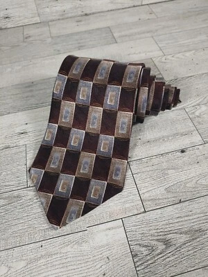 Corbata Louis Roth patrón geométrico 100 % seda ALMACÉN PARA HOMBRES 58" corbata precio de venta sugerido por el fabricante $40 Foto 1 de 4