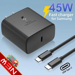 PD Fast Wall Charger Type c Charging Cable For Samsung Galaxy S23 S22 S21 Ultra✅ - Picture 1 of 10