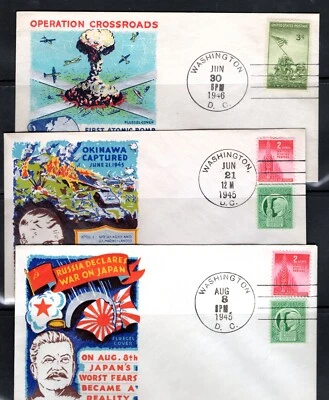 US 1944-46 BETTER QUALITY GROUP UNSEALED UNADDRESSED FLUEGEL PATRIOTICS - Image 1 of 3