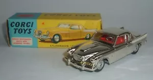 Corgi Toys No. 211s, Studebaker "Golden Hawk" - Rare Silver Plate - Superb NMint - Picture 1 of 7