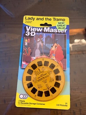 1991 VIEW-MASTER 3-D WALT DISNEY LADY AND THE TRAMP 3 REELS -nip /3B - Image 1 of 2