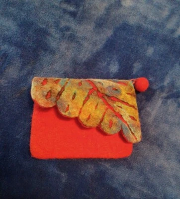  Estojo de maquiagem novo sem etiquetas 4 x 6 polegadas lã feltrada - Imagem 1 de 4