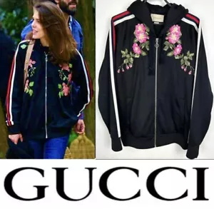 Gucci 2018 Flower Black Red Sweatshirt 40 42 2 4 6 Hoodie Pink Top Shirt XS S M - Picture 1 of 24