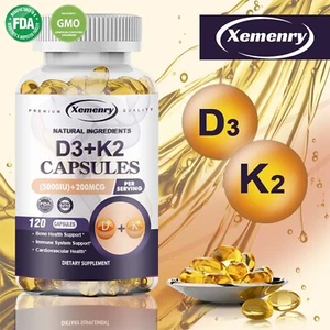 Vitamine D3+K2 200mcg – Stärkung Der Immunität, Herzgesundheit, 2-in-1-Formel - Bild 1 von 13