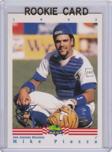 MIKE PIAZZA 1992 ROOKIE CARD San Antonio Missions BASEBALL  Dodgers Mets BEST RC