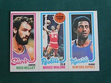 1980-81 Topps Rich Kelley Moses Malone Winford Boynes Rookie RC #64 #102 #192