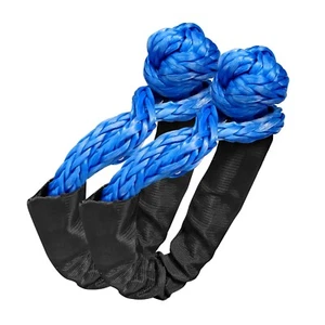 2 PCS 1/2'' x 22'' Synthetic Soft Shackle Tow Rope Recovery Strap 37,400LBS Blue - Bild 1 von 7