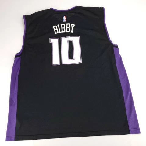Reebok Mike Bibby Jersey 10 NBA Basketball Black Sacramento Kings Team Mens 2XL Cover