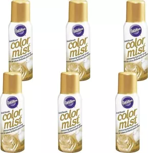 Wilton Gold Color Mist schimmerndes Lebensmittelfarbe Spray, 1,5 Unze (6er Pack) - Bild 1 von 4
