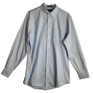 Damon Men's LS Light Blue Dress Shirt, Size 16-34/35 Ultra Pinpoint Cotton Blend - Picture 1 of 9