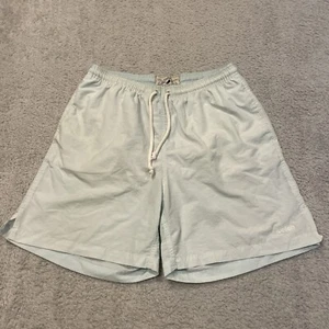 Wellen Lined Swim Shorts Trunks Mens Large Blue 5” Drawstring Faded Retro USA - Picture 1 of 15