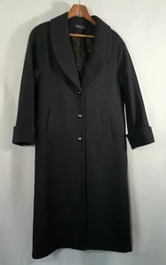 Vintage Jofeld by Forstmann Womens Charcoal Gray Wool Blend Long Coat Size 10 - Picture 1 of 9