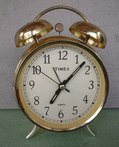 Timex Quartz Brass Twin Bell Battery Operated Alarm Clock Cover