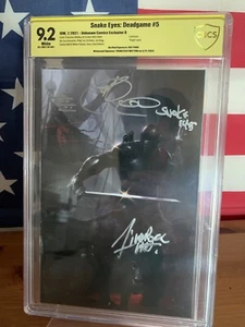 Snake Eyes Deadgame 5 CBCS 9.2 VIRGIN 2X SIGNED & REMARK Mattina & Ray Park! 🤯 - Picture 1 of 9