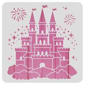Castle Plastic Painting Stencil 12x12 Star Firework Pattern Craft Template - Picture 1 of 7