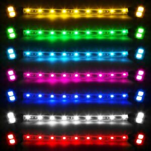 Motorcycle LED Accent Light Kit- 8 Pod 2 Strip Single Color- PINK