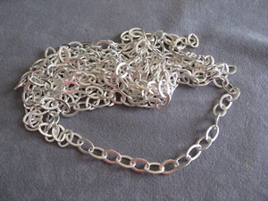Dura Plate by Via Murano Silver Coated Cable Chain 7 x 10mm 6.5 feet - Picture 1 of 4
