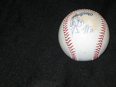 DANIEL MURPHY & BRIAN STOKES METS DOBLE FIRMADO AUTÉNTICO AUTOGRAFIADO OML BÉISBOL Foto 1 de 4