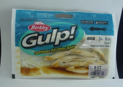 Berkley GSSQ3-SSGL Gulp 3" Tintenfisch Zucker Und Gewürz Glow 8 Stk - Bild 1 von 2