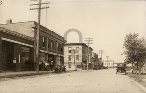 RPPC Odell,IL Looking North on Main St. c1920 Real Photo Illinois Postcard - Picture 1 of 5