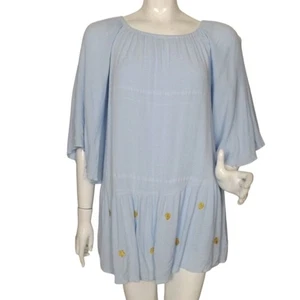 Vestido/top LILLY PULITZER Ultra Mini, XXS, azul claro/dorado conchas, dobladillo con volantes - Imagen 1 de 12