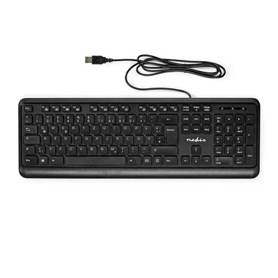 Nedis Wired USB-A QWERTZ Keyboard German Layout 104 Buttons - Image 1 of 4