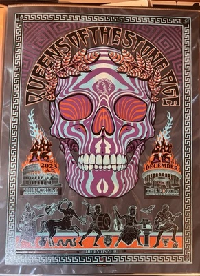Queens Of The Stone Age Poster 12/16 Forum LA Emek Blue Lenticular /50 - Image 1 of 4