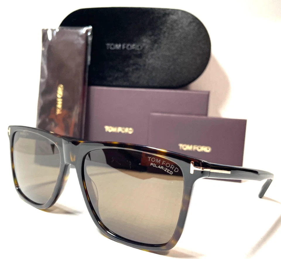 TOM FORD FLETCHER TF832 52H HAVANA GOLD W/BROWN POLARIZED LENS SUNGLASSES 57-15 - Image 1 of 4