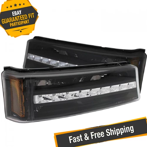 Luces LED negras de estacionamiento/señal Anzo 511067 para 03-06 Chevy Silverado/Avalanche Foto 1 de 4