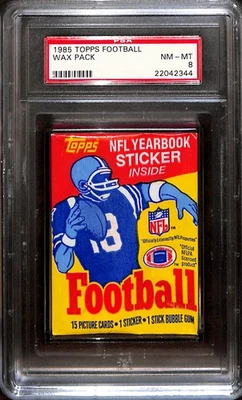 1985 Topps Football Wax Pack Psa 8 - Image 1 of 2