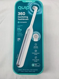 Quip 360 Oscillating Toothbrush with Travel Case - White NEW! - Picture 1 of 2