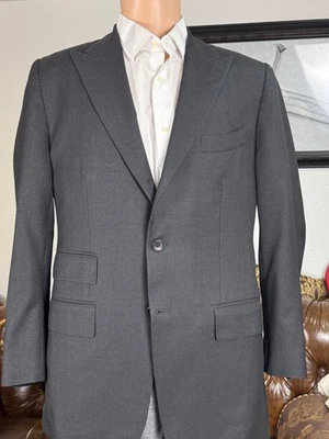 Tom Ford Peak Lapel Charcoal Gray Men's Wool Suit Jacket Blazer 52IT 42R US - Image 1 of 4